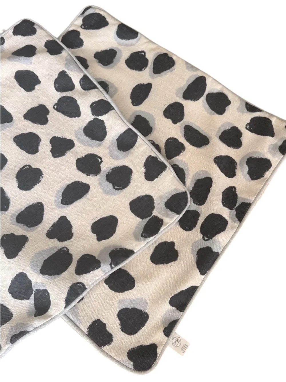 Set of 2 Sewing Down South Modern Dot Throw Pillow Covers Blue Navy White